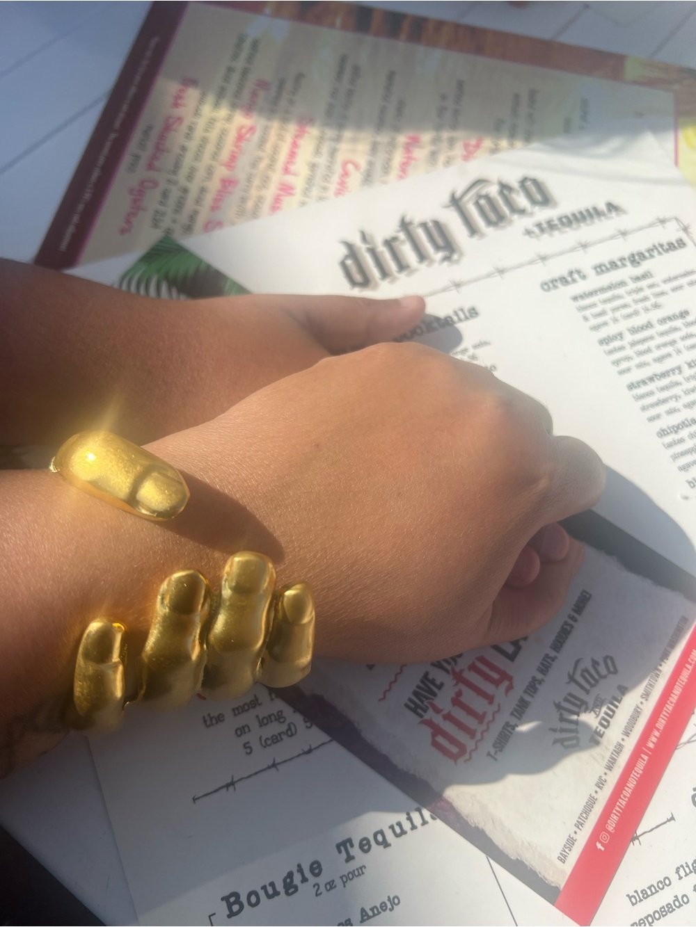 Bold Gold Sculptural Cuff Bracelet - Women Jewelry - Picture 6 of 6